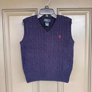 Polo Ralph Lauren Cable Knit V Neck Sweater Vest 5
